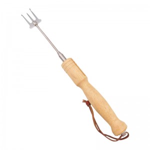 OEM Custom wholesale stainless steel telescopic handle barbecue fork