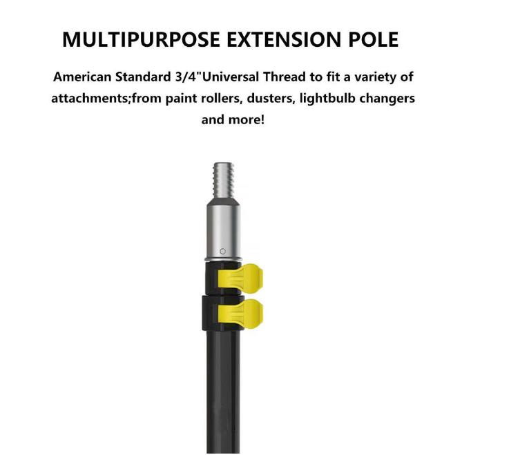Light Weight Sturdy Aluminum Handle Easy-to-Use Flip-Lock Mechanism Telescopic Pole
