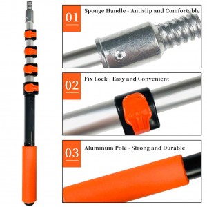 Custom Wholesale Aluminum Telescopic Flip Lock Pole Portable Tool Pole