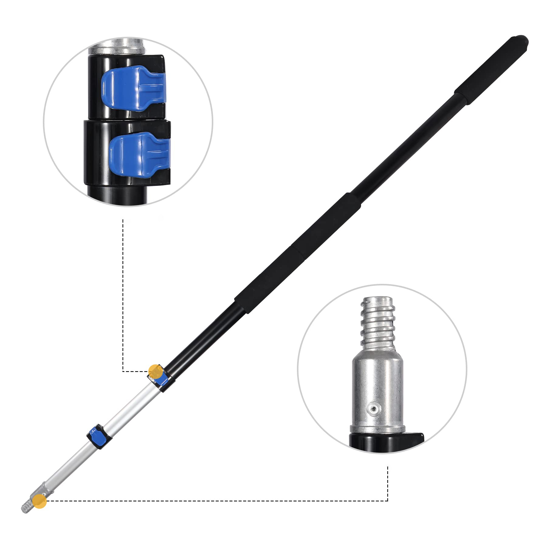 Customized Light Weight Aluminum Telescopic Pole with Flip Lock for Window Cleaning Tools