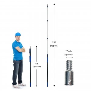 Wholesale Manufacturers Sale Custom High Quality Aluminum Extension Tube Telescopic Pole