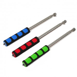 Telescopic Handheld Flagpoles Stainless Steel Guide Flag Pole Sponge Handle Teaching Pointer for Tour Guides