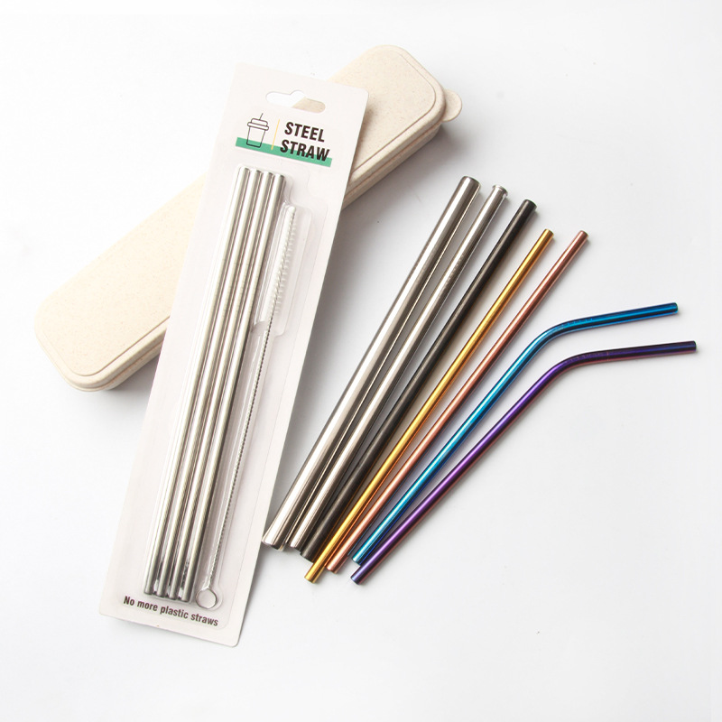 colorful  stainless steel straw