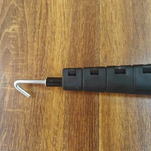 Aluminum telescopic flip lock pole disc golf retriever cleaning tool roller tube