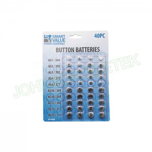 LR59 1.5V AG2 LR726 Dry Cell Alkaline Button Cell 25mAh Customized Package