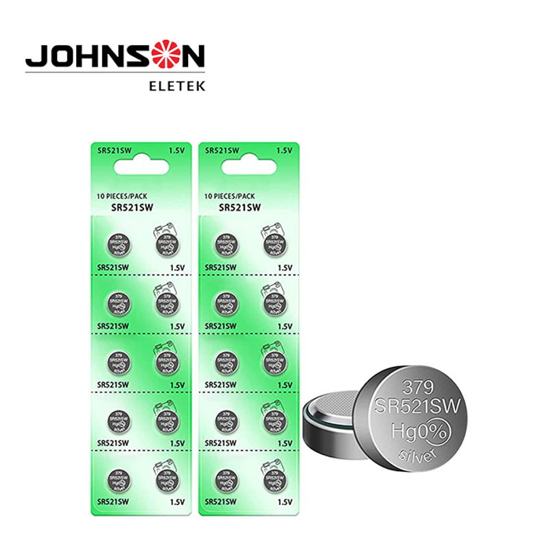 Quality Inspection for Dry Cell Battery 12v - AG0 Coin Battery LR521 379 Button Cell Coin Alkaline Battery 1.5V for Watches Toys No Mercury – Johnson