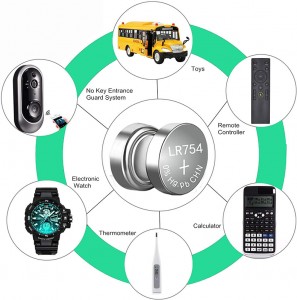 2022 wholesale price AG5 Lr754 1.5V Alkaline Knopfzellen Button Battery for Flashlight