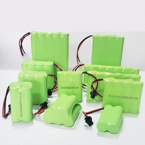 Factory Customized 6s1p Ni-MH Battery AA 1800mAh 7.2V NiMH Rechargeable Battery