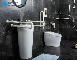 Nylon bathroom grab bar for elderly or disabled
