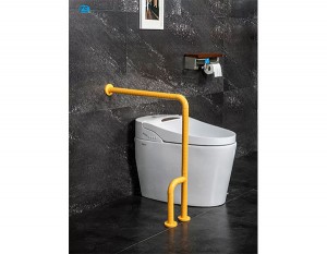 Anti slip bathroom grab bar with nylon surface and stainless steel tube