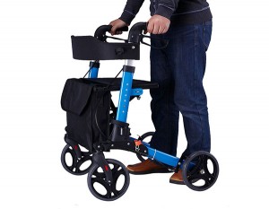 Best selling manual walker wheel chair with seat–HS-9102