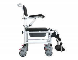 Portable 55cm width wheelchair muti-function commode chairs