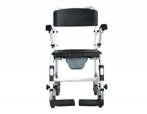 Portable 55cm width wheelchair muti-function commode chairs