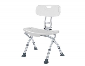 Foldable and comfortable aluminum bath chair for elderly and disabled