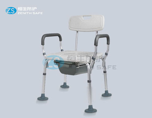 OEM/ODM Elder Toilet Raiser Manufacturers –  Adjustable aluminum shower chair with handrail and backrest  – ZS
