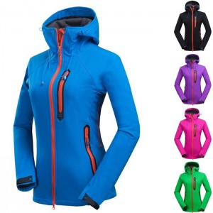 Sport Outwear jacket Wholesale customized  women waterproof and quick dry soft shell Polar Fleece Jacket short outdoor Jacket