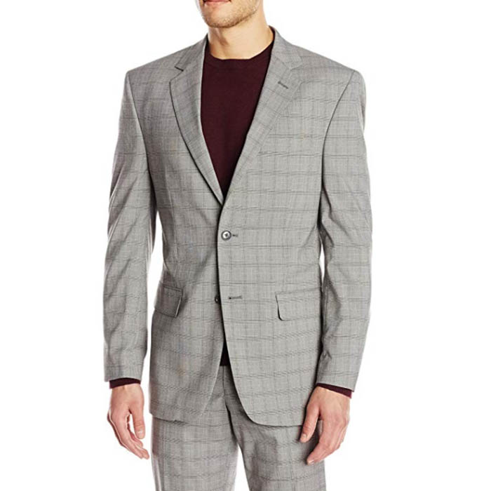 Wholesale Grey Plaid Suit Separate Jacket