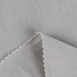 100% French linen soft breathable fabric plain dyed fabric for clothes