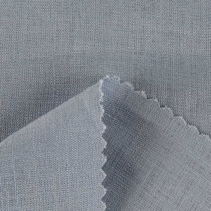 Top quality high count yarn 100 linen plain dyed fabirc for shirts