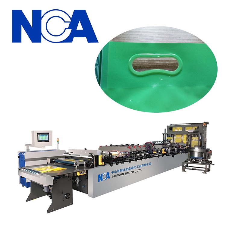 NCA600SHW Three-side Seal Bag Making and Handle Welding Machine