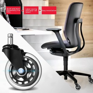 Office Chair Caster Replacement Wheels (Set of 5) – 3″ Heavy Duty Wheels Office Chair Rubber Replacement Castors Wheels