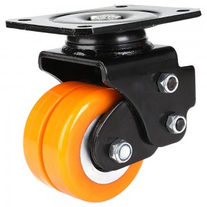 2023 China New Design Amazon Hot Sale 2inch Light Duty PU PVC Small Black Fixed Caster and Wheels