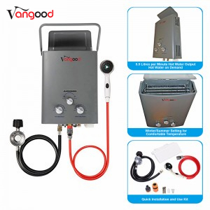 Popular Design for High Efficiency Gas Water Heater - Camping Shower RV Caravan Outdoor Hot Bath Portable Gas Water Heater – Vangood