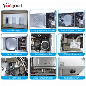 Factory  Residential Central Heating System Gas Combination Boilers for Hot Water Supply and Floor Heating