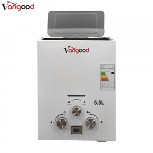 5.5L Vangood Outdoor Portable Gas Water Heater Shower