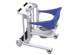 Multifunctional Heavy Duty Patient Lift Transfer Machine Electric lift chair Zuowei ZW365D 51cm Extra Seat Width