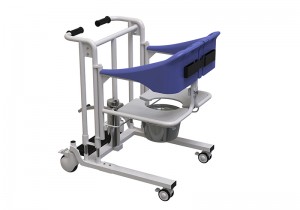 Multifunktionale Hochleistungs-Patientenlift-Transfermaschine, hydraulischer Liftstuhl Zuowei ZW302-2, 51 cm zusätzliche Sitzbreite