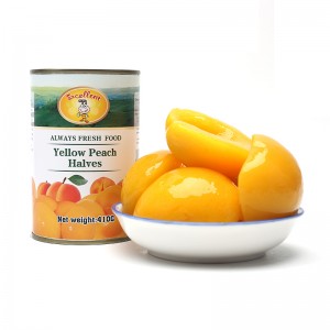 Professional China China Healthy Foods Canned Fruit Canned Yellow Peach Halves in Easy Open Lid 820g
