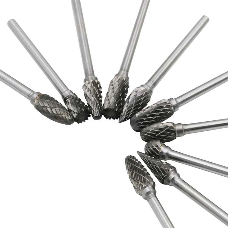 1/2-in Cutting Bur Accessory Solid Carbide Rotary Burr Set Cutting Engraving Carving Deburring file Burrs