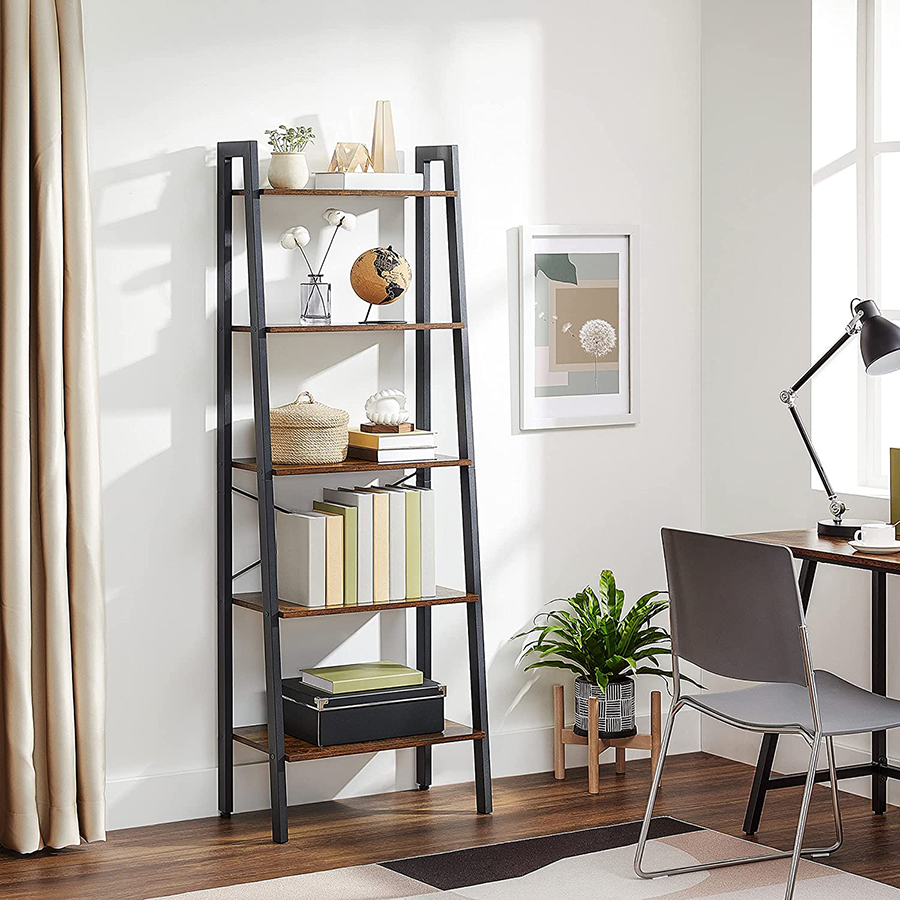 Bookcases & Standing Shelves Suppliers –  5-Tier Open Shelves VASAGLE Ladder Shelf – Zhuozhan detail pictures