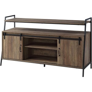 Modern TV Stand with 2 Cabinet & 3 Shelves for TV up to 55 in, TV Console Table for Living Room