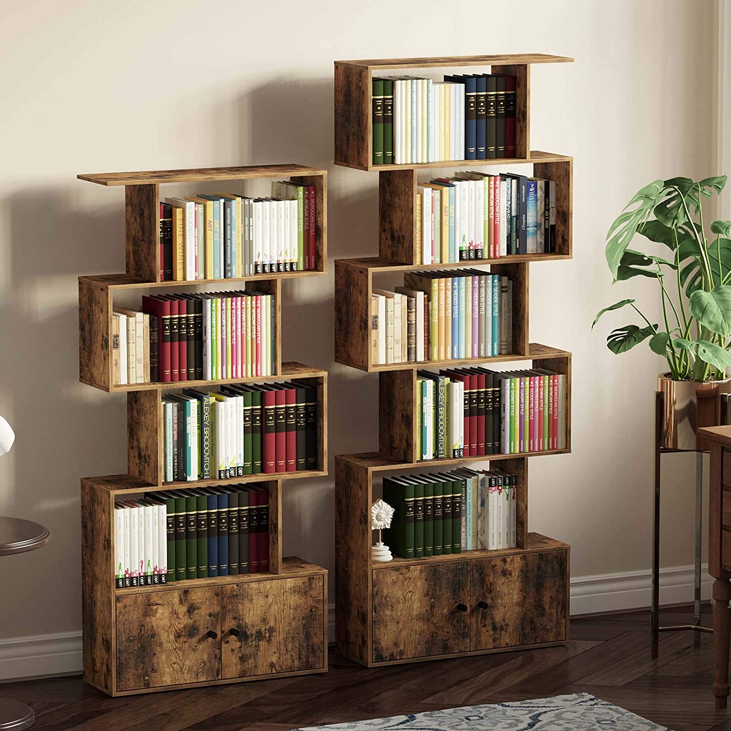 Multifunctional Bookcase With Cabinet For Livingroom