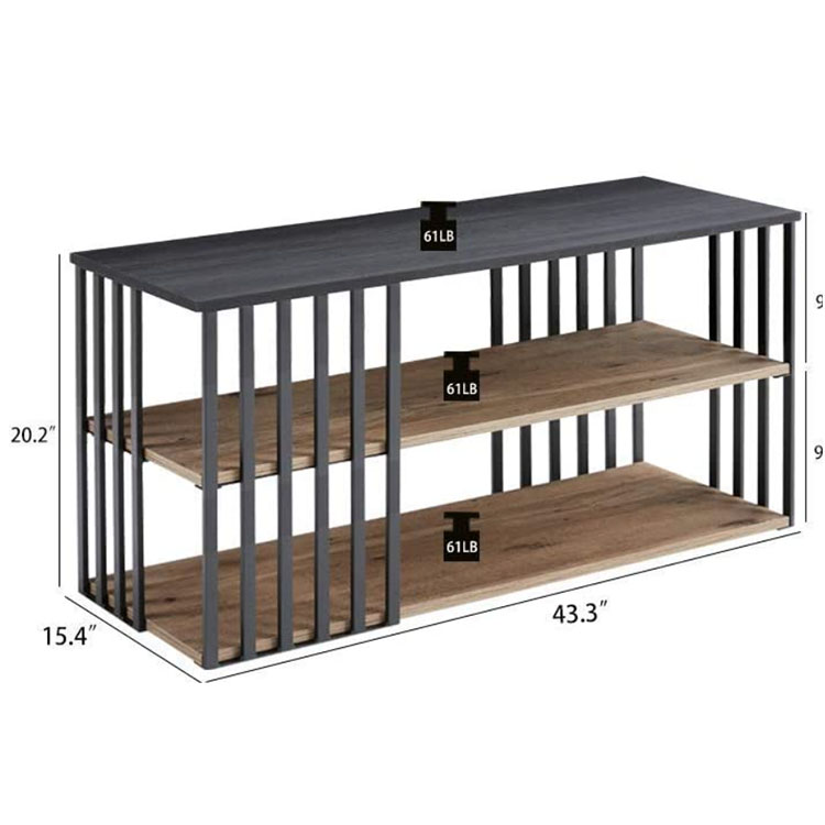 Linsy Home TV Stand for TV up to 50 in Coffee Table with 3 Tier Shelf Featured Image