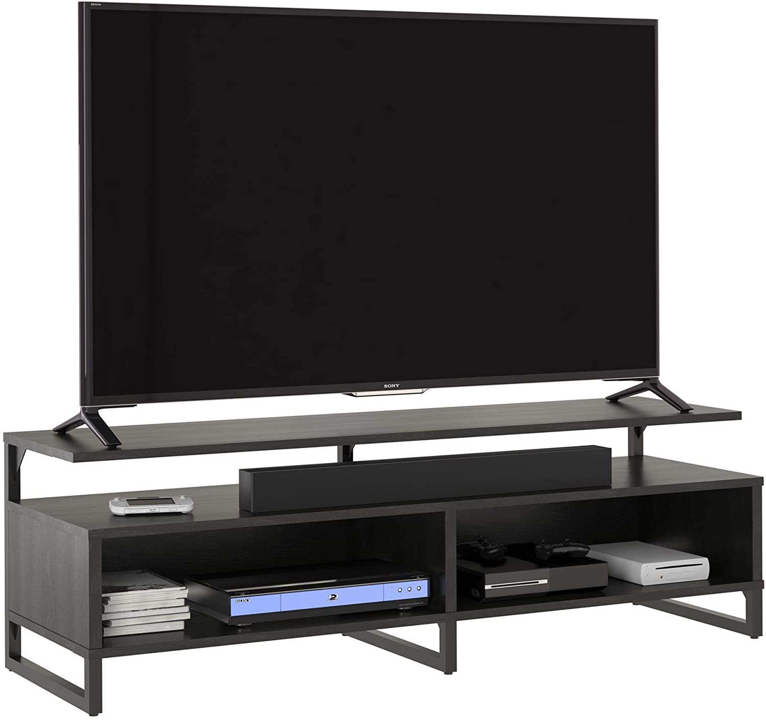 3-Tier Stand for TV up to 50 TV Table Storage Cabinet for Home TV Cabinet for Office
