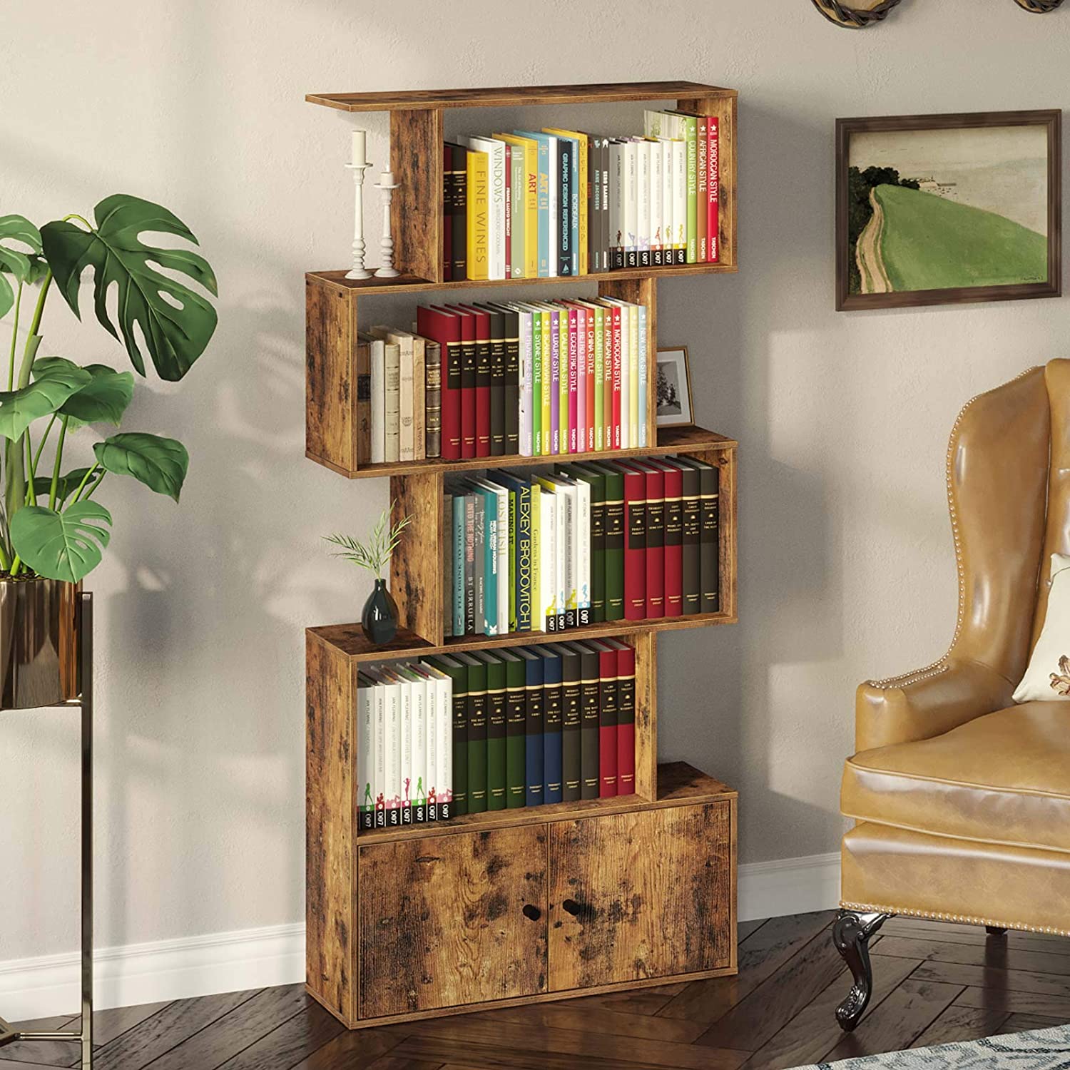 Multifunctional Bookcase With Cabinet For Livingroom